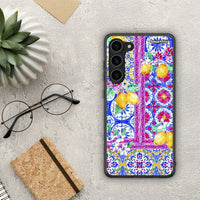Thumbnail for Θήκη Samsung Galaxy S23 Plus Retro Spring από τη Smartfits με σχέδιο στο πίσω μέρος και μαύρο περίβλημα | Samsung Galaxy S23 Plus Retro Spring Case with Colorful Back and Black Bezels