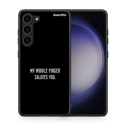 Θήκη Samsung Galaxy S23 Plus Salute από τη Smartfits με σχέδιο στο πίσω μέρος και μαύρο περίβλημα | Samsung Galaxy S23 Plus Salute Case with Colorful Back and Black Bezels