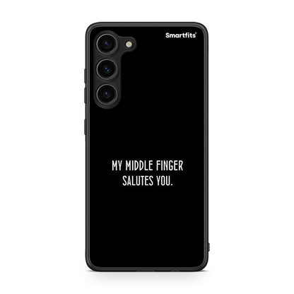 Θήκη Samsung Galaxy S23 Plus Salute από τη Smartfits με σχέδιο στο πίσω μέρος και μαύρο περίβλημα | Samsung Galaxy S23 Plus Salute Case with Colorful Back and Black Bezels