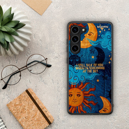 Θήκη Samsung Galaxy S23 Plus Screaming Sky από τη Smartfits με σχέδιο στο πίσω μέρος και μαύρο περίβλημα | Samsung Galaxy S23 Plus Screaming Sky Case with Colorful Back and Black Bezels