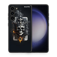 Thumbnail for Θήκη Samsung Galaxy S23 Plus Skull King Ace από τη Smartfits με σχέδιο στο πίσω μέρος και μαύρο περίβλημα | Samsung Galaxy S23 Plus Skull King Ace Case with Colorful Back and Black Bezels