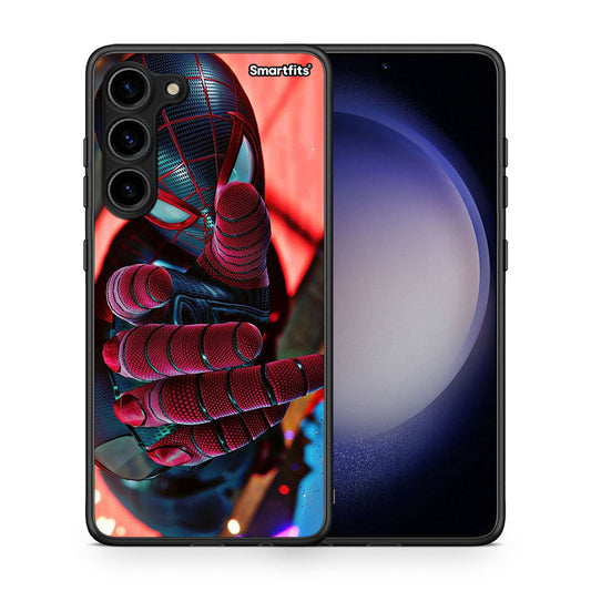 Θήκη Samsung Galaxy S23 Plus Spider Hand από τη Smartfits με σχέδιο στο πίσω μέρος και μαύρο περίβλημα | Samsung Galaxy S23 Plus Spider Hand Case with Colorful Back and Black Bezels