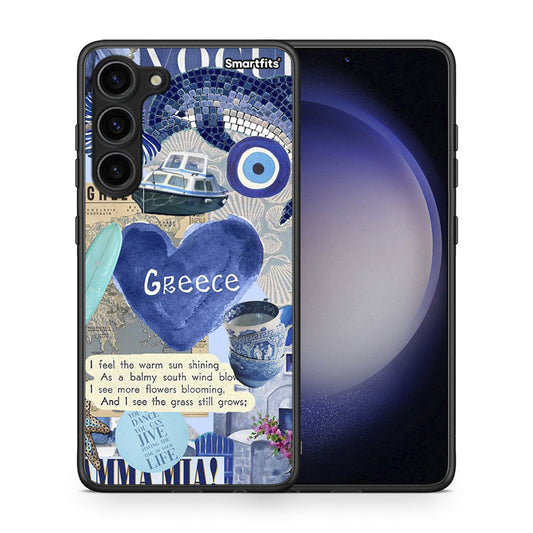 Θήκη Samsung Galaxy S23 Plus Summer In Greece από τη Smartfits με σχέδιο στο πίσω μέρος και μαύρο περίβλημα | Samsung Galaxy S23 Plus Summer In Greece Case with Colorful Back and Black Bezels
