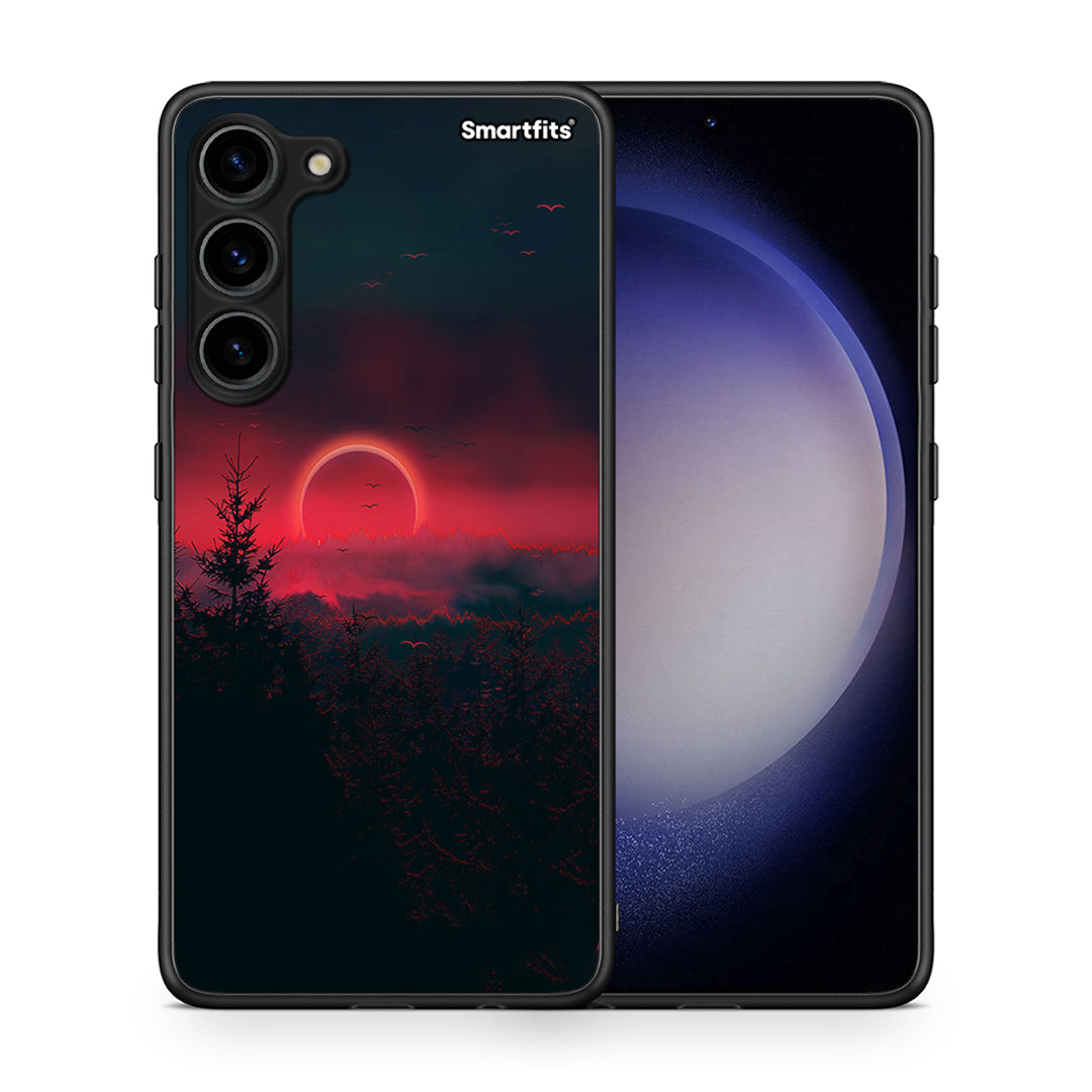 Θήκη Samsung Galaxy S23 Plus Tropic Sunset από τη Smartfits με σχέδιο στο πίσω μέρος και μαύρο περίβλημα | Samsung Galaxy S23 Plus Tropic Sunset Case with Colorful Back and Black Bezels