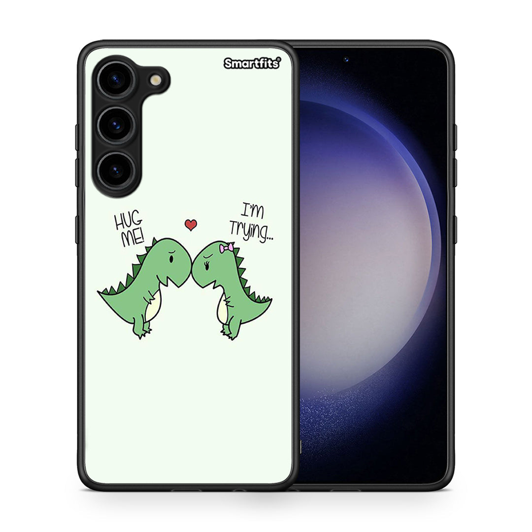 Θήκη Samsung Galaxy S23 Plus Valentine Rex από τη Smartfits με σχέδιο στο πίσω μέρος και μαύρο περίβλημα | Samsung Galaxy S23 Plus Valentine Rex Case with Colorful Back and Black Bezels