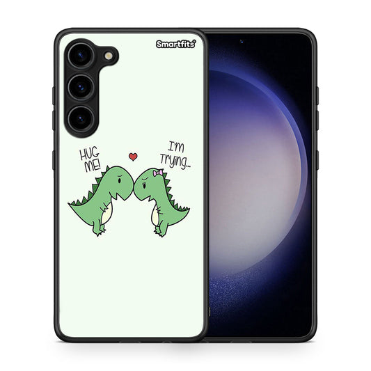 Θήκη Samsung Galaxy S23 Plus Valentine Rex από τη Smartfits με σχέδιο στο πίσω μέρος και μαύρο περίβλημα | Samsung Galaxy S23 Plus Valentine Rex Case with Colorful Back and Black Bezels