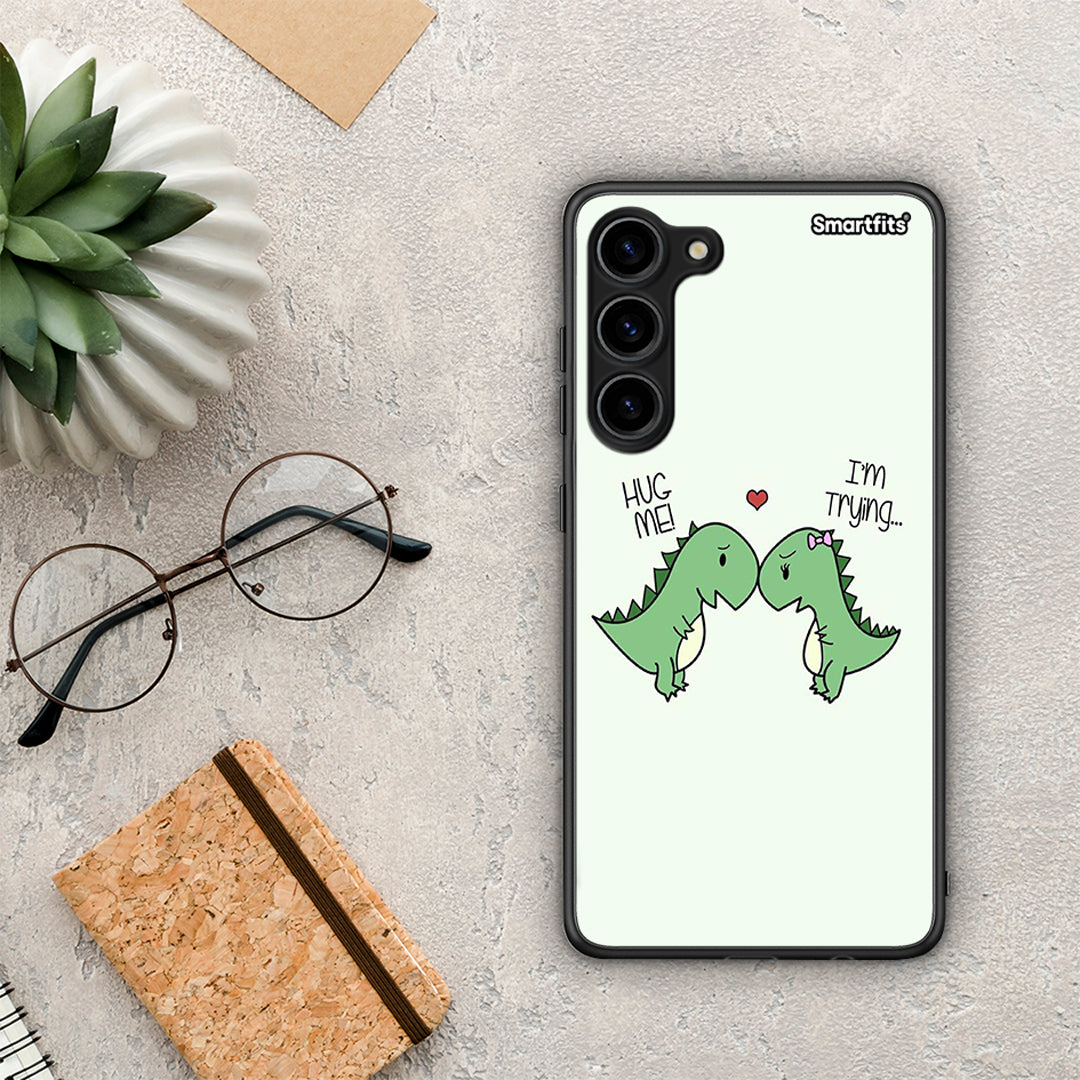 Θήκη Samsung Galaxy S23 Plus Valentine Rex από τη Smartfits με σχέδιο στο πίσω μέρος και μαύρο περίβλημα | Samsung Galaxy S23 Plus Valentine Rex Case with Colorful Back and Black Bezels