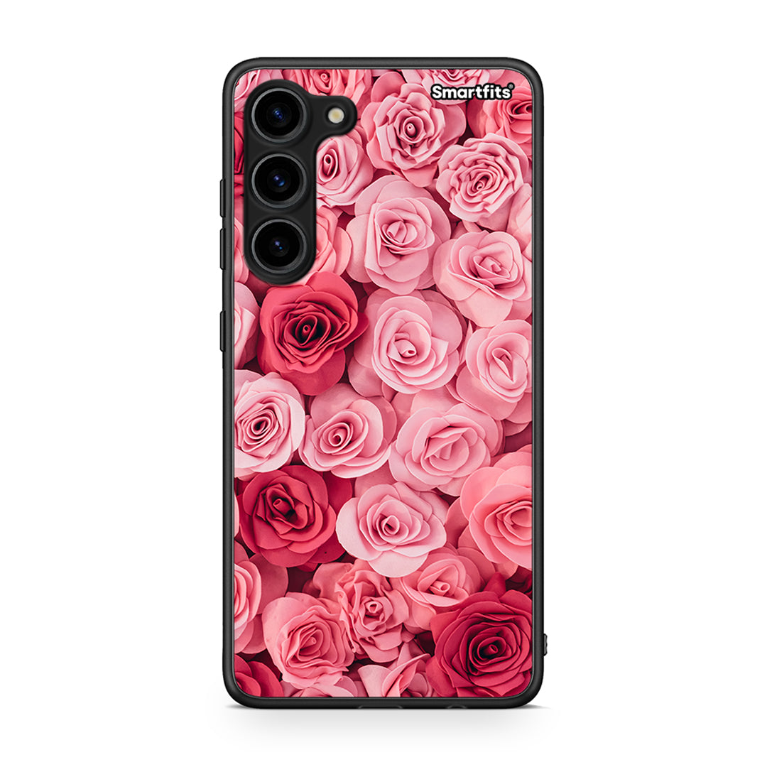 Θήκη Samsung Galaxy S23 Plus Valentine RoseGarden από τη Smartfits με σχέδιο στο πίσω μέρος και μαύρο περίβλημα | Samsung Galaxy S23 Plus Valentine RoseGarden Case with Colorful Back and Black Bezels
