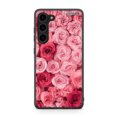 Θήκη Samsung Galaxy S23 Plus Valentine RoseGarden από τη Smartfits με σχέδιο στο πίσω μέρος και μαύρο περίβλημα | Samsung Galaxy S23 Plus Valentine RoseGarden Case with Colorful Back and Black Bezels