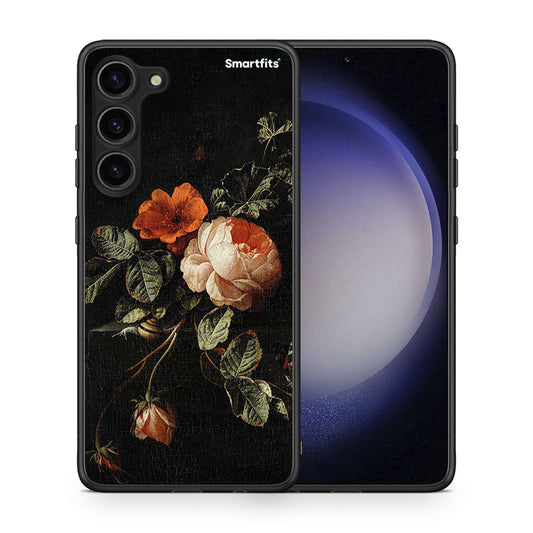 Θήκη Samsung Galaxy S23 Plus Vintage Roses από τη Smartfits με σχέδιο στο πίσω μέρος και μαύρο περίβλημα | Samsung Galaxy S23 Plus Vintage Roses Case with Colorful Back and Black Bezels
