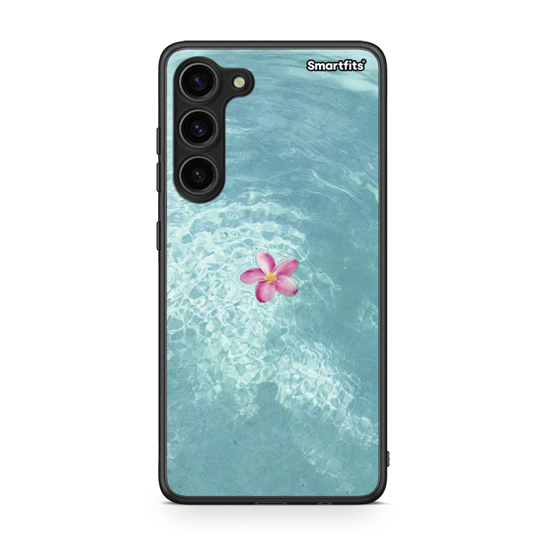 Θήκη Samsung Galaxy S23 Plus Water Flower από τη Smartfits με σχέδιο στο πίσω μέρος και μαύρο περίβλημα | Samsung Galaxy S23 Plus Water Flower Case with Colorful Back and Black Bezels