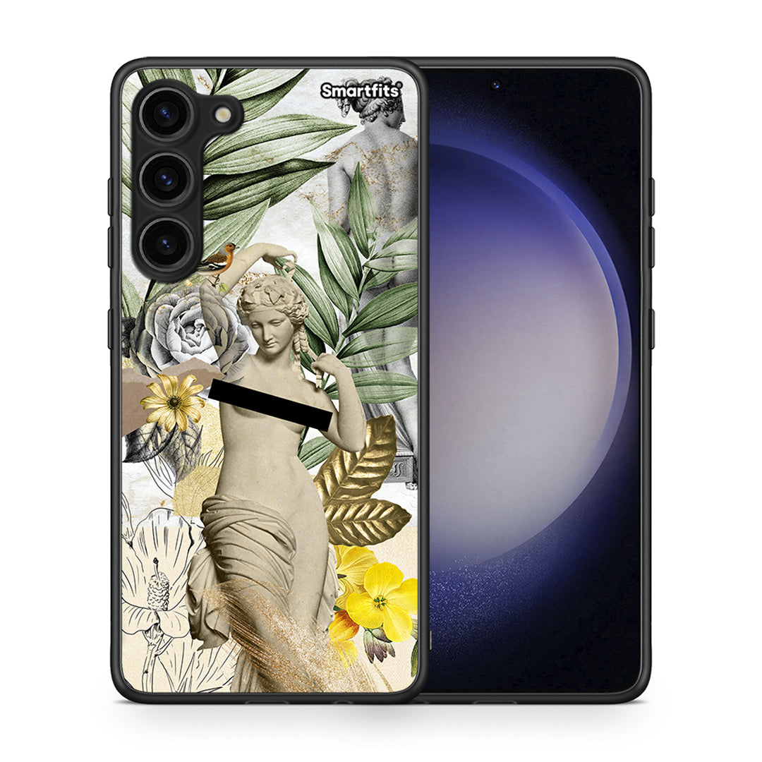Θήκη Samsung Galaxy S23 Plus Woman Statue από τη Smartfits με σχέδιο στο πίσω μέρος και μαύρο περίβλημα | Samsung Galaxy S23 Plus Woman Statue Case with Colorful Back and Black Bezels