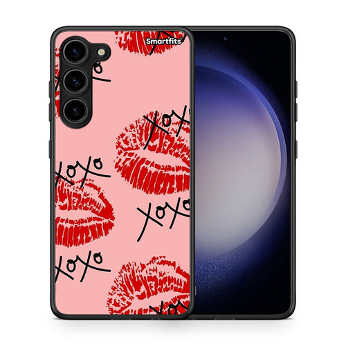 Θήκη Samsung Galaxy S23 Plus XOXO Lips από τη Smartfits με σχέδιο στο πίσω μέρος και μαύρο περίβλημα | Samsung Galaxy S23 Plus XOXO Lips Case with Colorful Back and Black Bezels