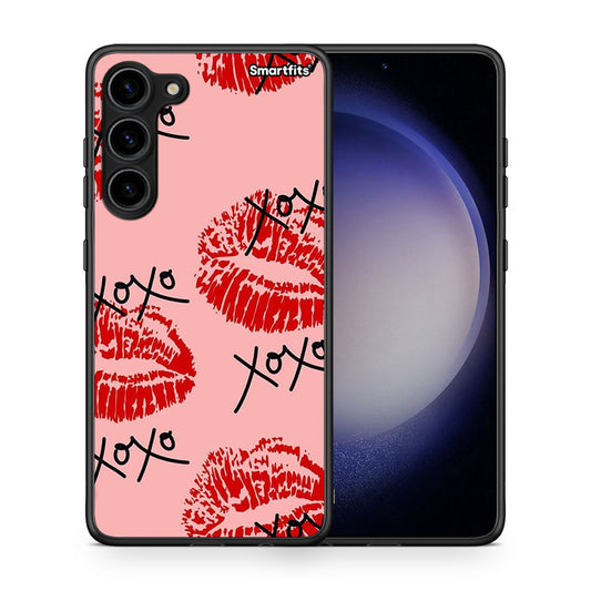 Θήκη Samsung Galaxy S23 Plus XOXO Lips από τη Smartfits με σχέδιο στο πίσω μέρος και μαύρο περίβλημα | Samsung Galaxy S23 Plus XOXO Lips Case with Colorful Back and Black Bezels