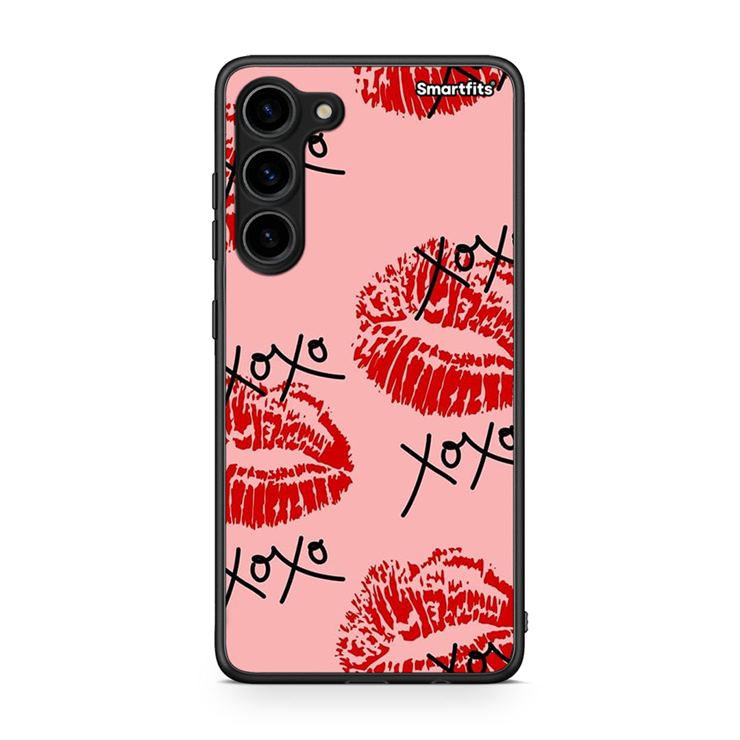 Θήκη Samsung Galaxy S23 Plus XOXO Lips από τη Smartfits με σχέδιο στο πίσω μέρος και μαύρο περίβλημα | Samsung Galaxy S23 Plus XOXO Lips Case with Colorful Back and Black Bezels