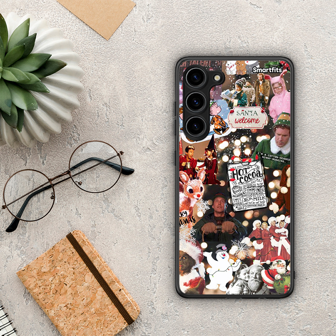 Θήκη Samsung Galaxy S23 Plus Xmas Movies από τη Smartfits με σχέδιο στο πίσω μέρος και μαύρο περίβλημα | Samsung Galaxy S23 Plus Xmas Movies Case with Colorful Back and Black Bezels