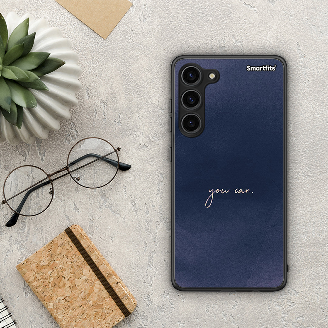 Θήκη Samsung Galaxy S23 Plus You Can από τη Smartfits με σχέδιο στο πίσω μέρος και μαύρο περίβλημα | Samsung Galaxy S23 Plus You Can Case with Colorful Back and Black Bezels