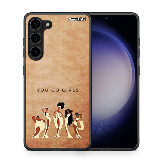 Θήκη Samsung Galaxy S23 Plus You Go Girl από τη Smartfits με σχέδιο στο πίσω μέρος και μαύρο περίβλημα | Samsung Galaxy S23 Plus You Go Girl Case with Colorful Back and Black Bezels