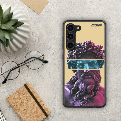 Θήκη Samsung Galaxy S23 Plus Zeus Art από τη Smartfits με σχέδιο στο πίσω μέρος και μαύρο περίβλημα | Samsung Galaxy S23 Plus Zeus Art Case with Colorful Back and Black Bezels