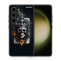 Thumbnail for Θήκη Samsung Galaxy S23 Skull King Ace από τη Smartfits με σχέδιο στο πίσω μέρος και μαύρο περίβλημα | Samsung Galaxy S23 Skull King Ace Case with Colorful Back and Black Bezels