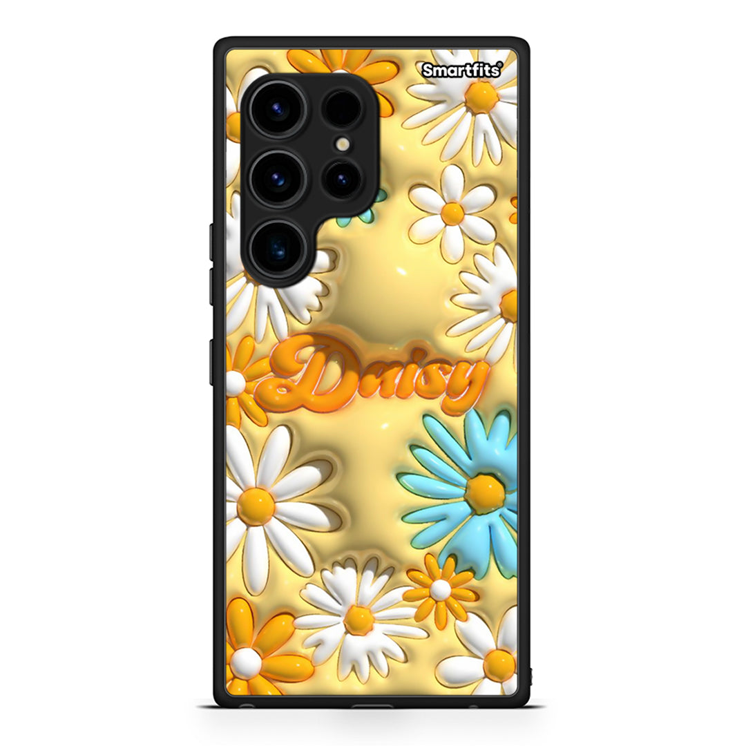 Θήκη Samsung Galaxy S23 Ultra Bubble Daisies από τη Smartfits με σχέδιο στο πίσω μέρος και μαύρο περίβλημα | Samsung Galaxy S23 Ultra Bubble Daisies Case with Colorful Back and Black Bezels