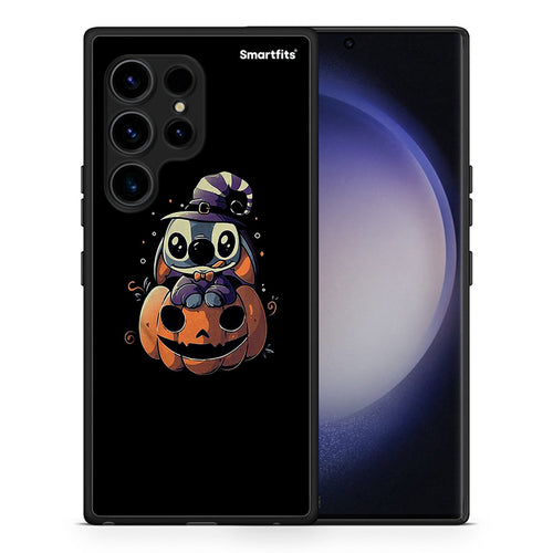 Θήκη Samsung Galaxy S23 Ultra Halloween Stitch από τη Smartfits με σχέδιο στο πίσω μέρος και μαύρο περίβλημα | Samsung Galaxy S23 Ultra Halloween Stitch Case with Colorful Back and Black Bezels