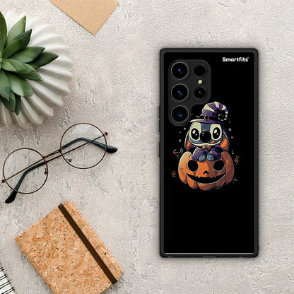 Θήκη Samsung Galaxy S23 Ultra Halloween Stitch από τη Smartfits με σχέδιο στο πίσω μέρος και μαύρο περίβλημα | Samsung Galaxy S23 Ultra Halloween Stitch Case with Colorful Back and Black Bezels
