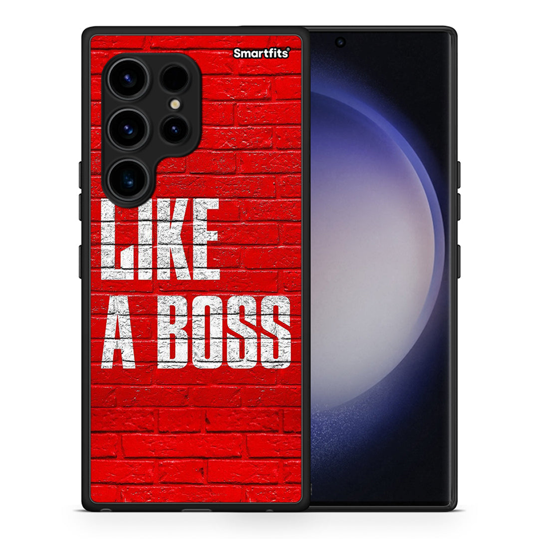 Θήκη Samsung Galaxy S23 Ultra Like A Boss από τη Smartfits με σχέδιο στο πίσω μέρος και μαύρο περίβλημα | Samsung Galaxy S23 Ultra Like A Boss Case with Colorful Back and Black Bezels