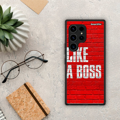 Θήκη Samsung Galaxy S23 Ultra Like A Boss από τη Smartfits με σχέδιο στο πίσω μέρος και μαύρο περίβλημα | Samsung Galaxy S23 Ultra Like A Boss Case with Colorful Back and Black Bezels