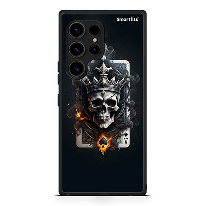 Θήκη Samsung Galaxy S23 Ultra Skull King Ace από τη Smartfits με σχέδιο στο πίσω μέρος και μαύρο περίβλημα | Samsung Galaxy S23 Ultra Skull King Ace Case with Colorful Back and Black Bezels