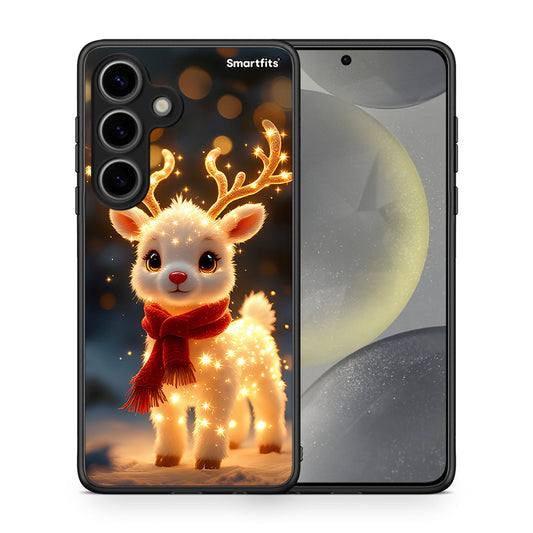 Θήκη Samsung Galaxy S24 Christmas Cutie από τη Smartfits με σχέδιο στο πίσω μέρος και μαύρο περίβλημα | Samsung Galaxy S24 Christmas Cutie case with colorful back and black bezels