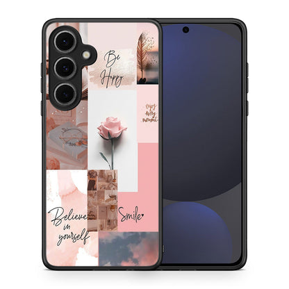 Θήκη Samsung Galaxy S24 FE Aesthetic Collage από τη Smartfits με σχέδιο στο πίσω μέρος και μαύρο περίβλημα | Samsung Galaxy S24 FE Aesthetic Collage case with colorful back and black bezels