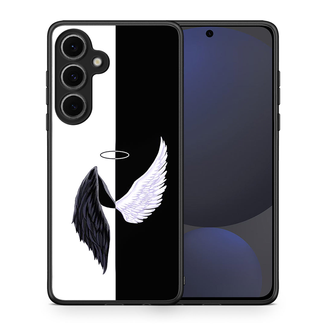 Θήκη Samsung Galaxy S24 FE Angels Demons από τη Smartfits με σχέδιο στο πίσω μέρος και μαύρο περίβλημα | Samsung Galaxy S24 FE Angels Demons case with colorful back and black bezels