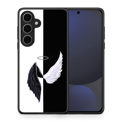 Θήκη Samsung Galaxy S24 FE Angels Demons από τη Smartfits με σχέδιο στο πίσω μέρος και μαύρο περίβλημα | Samsung Galaxy S24 FE Angels Demons case with colorful back and black bezels