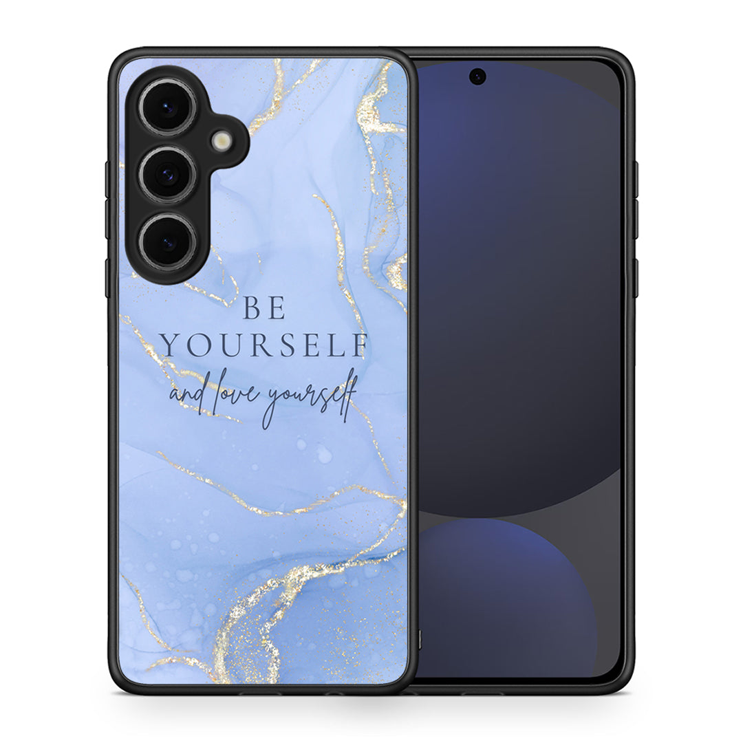 Θήκη Samsung Galaxy S24 FE Be Yourself από τη Smartfits με σχέδιο στο πίσω μέρος και μαύρο περίβλημα | Samsung Galaxy S24 FE Be Yourself case with colorful back and black bezels