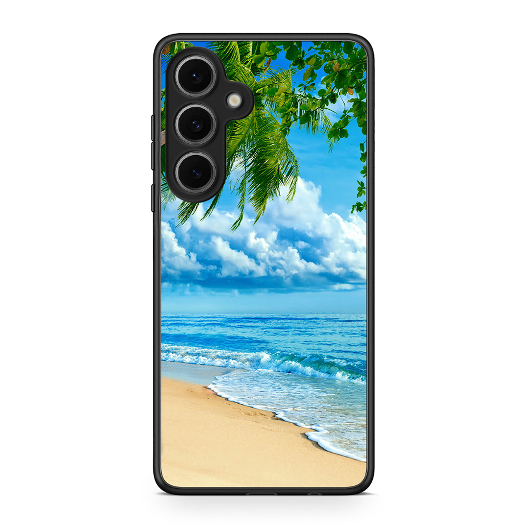 Samsung Galaxy S24 FE Beautiful Beach θήκη από τη Smartfits με σχέδιο στο πίσω μέρος και μαύρο περίβλημα | Smartphone case with colorful back and black bezels by Smartfits
