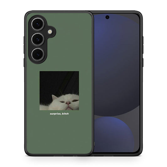 Θήκη Samsung Galaxy S24 FE Bitch Surprise από τη Smartfits με σχέδιο στο πίσω μέρος και μαύρο περίβλημα | Samsung Galaxy S24 FE Bitch Surprise case with colorful back and black bezels