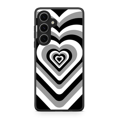 Samsung Galaxy S24 FE Black Hearts θήκη από τη Smartfits με σχέδιο στο πίσω μέρος και μαύρο περίβλημα | Smartphone case with colorful back and black bezels by Smartfits
