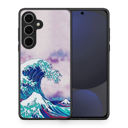 Θήκη Samsung Galaxy S24 FE Blue Waves από τη Smartfits με σχέδιο στο πίσω μέρος και μαύρο περίβλημα | Samsung Galaxy S24 FE Blue Waves case with colorful back and black bezels