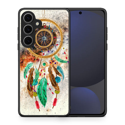Θήκη Samsung Galaxy S24 FE DreamCatcher Boho από τη Smartfits με σχέδιο στο πίσω μέρος και μαύρο περίβλημα | Samsung Galaxy S24 FE DreamCatcher Boho case with colorful back and black bezels