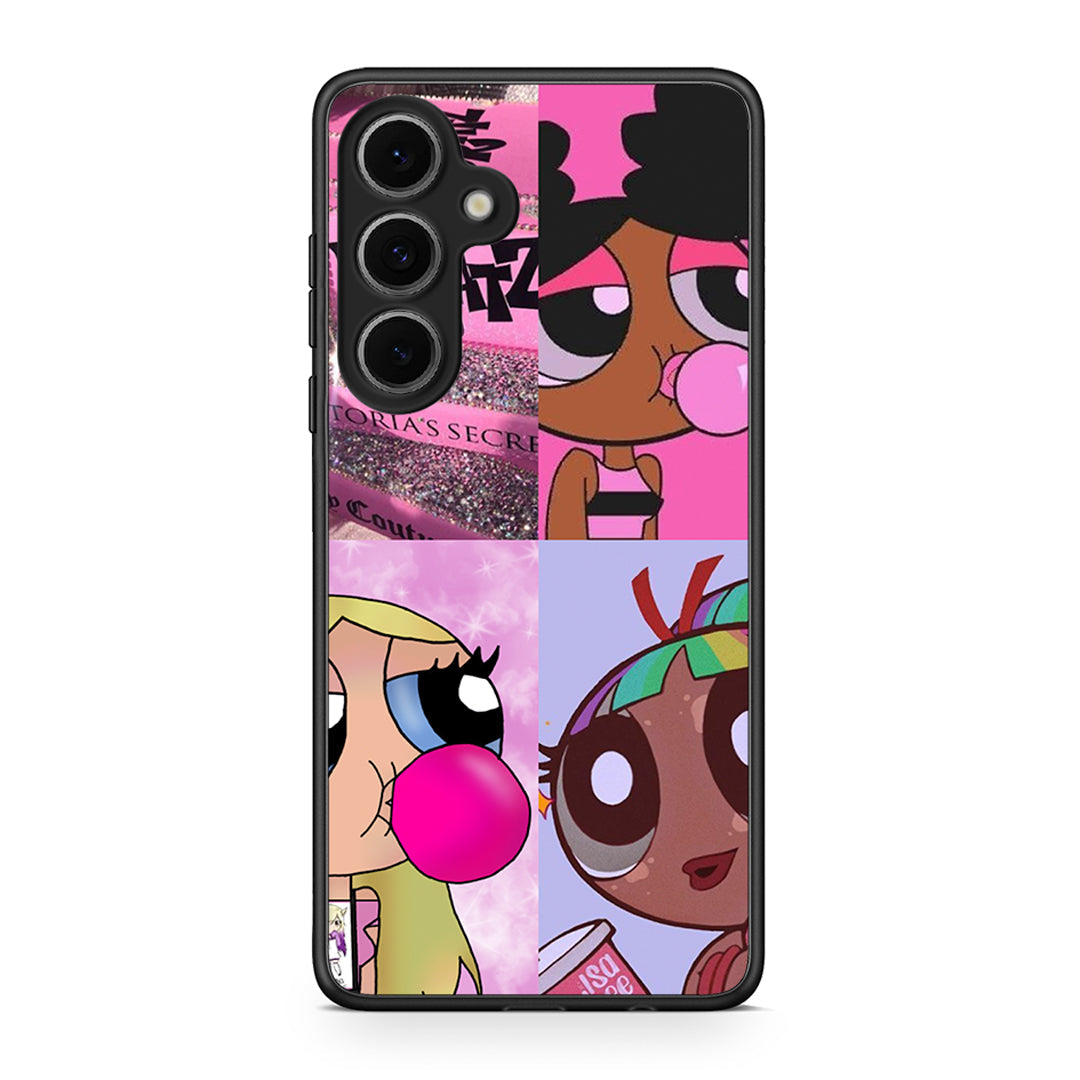 Samsung Galaxy S24 FE Bubble Girls Θήκη Αγίου Βαλεντίνου από τη Smartfits με σχέδιο στο πίσω μέρος και μαύρο περίβλημα | Smartphone case with colorful back and black bezels by Smartfits