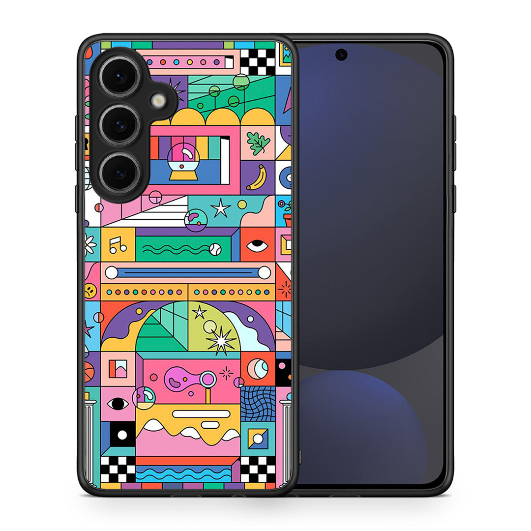 Θήκη Samsung Galaxy S24 FE Bubbles Soap από τη Smartfits με σχέδιο στο πίσω μέρος και μαύρο περίβλημα | Samsung Galaxy S24 FE Bubbles Soap case with colorful back and black bezels