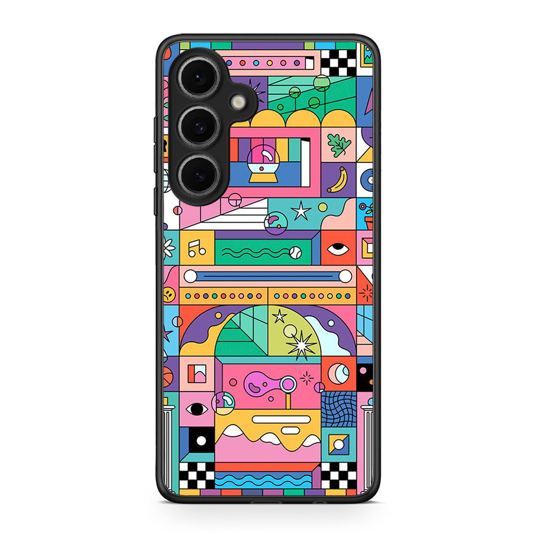 Samsung Galaxy S24 FE Bubbles Soap θήκη από τη Smartfits με σχέδιο στο πίσω μέρος και μαύρο περίβλημα | Smartphone case with colorful back and black bezels by Smartfits