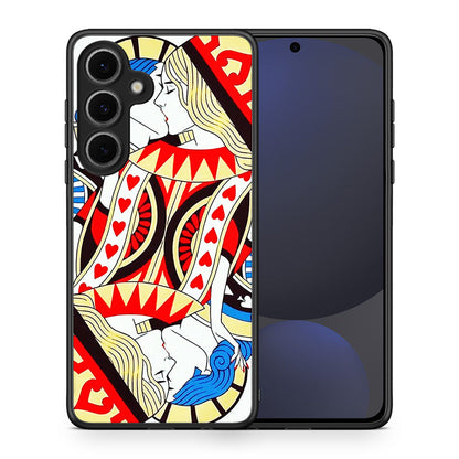 Θήκη Samsung Galaxy S24 FE Card Love από τη Smartfits με σχέδιο στο πίσω μέρος και μαύρο περίβλημα | Samsung Galaxy S24 FE Card Love case with colorful back and black bezels