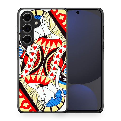 Θήκη Samsung Galaxy S24 FE Card Love από τη Smartfits με σχέδιο στο πίσω μέρος και μαύρο περίβλημα | Samsung Galaxy S24 FE Card Love case with colorful back and black bezels