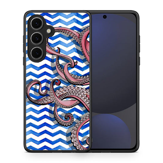Θήκη Samsung Galaxy S24 FE Chevron Devilfish από τη Smartfits με σχέδιο στο πίσω μέρος και μαύρο περίβλημα | Samsung Galaxy S24 FE Chevron Devilfish case with colorful back and black bezels
