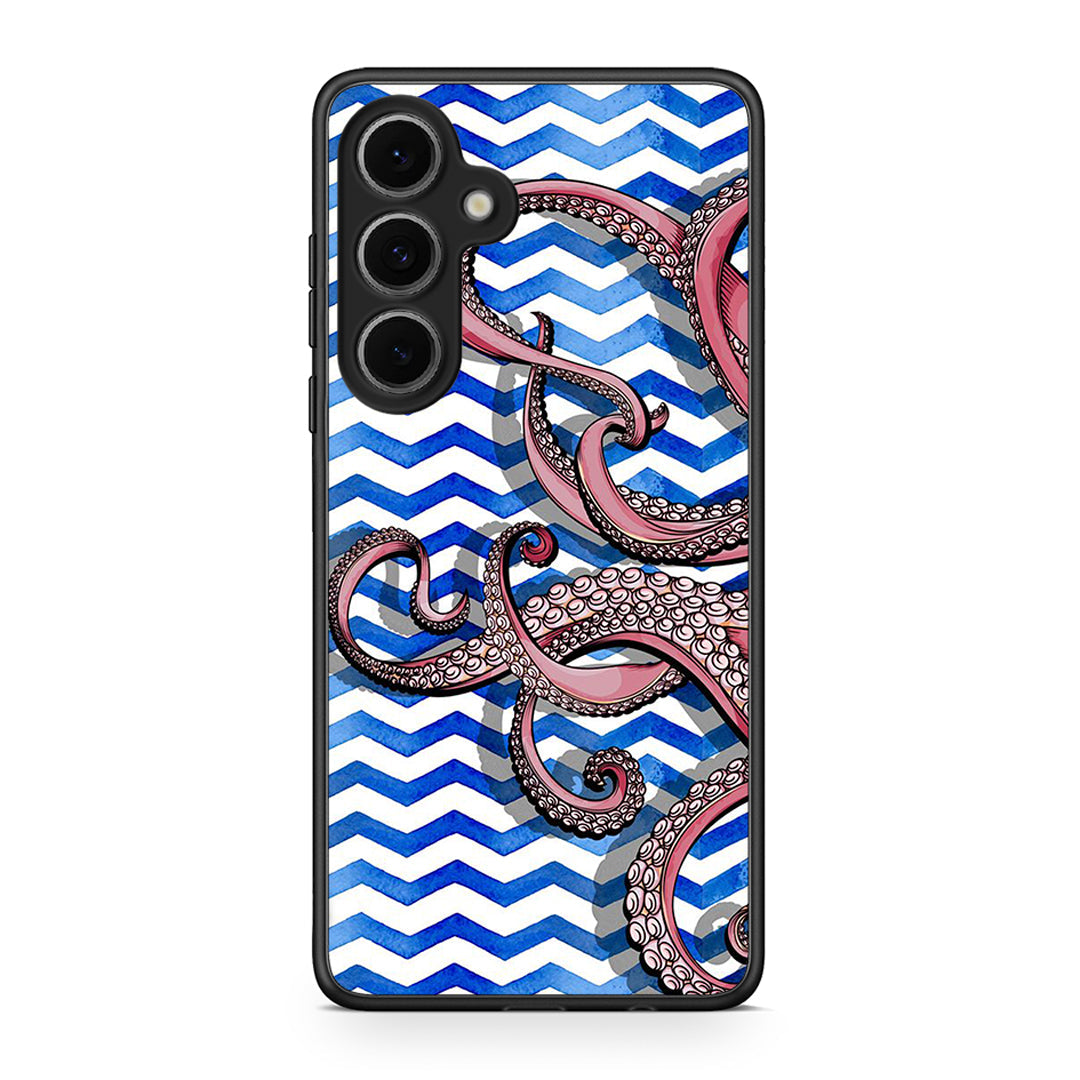 Samsung Galaxy S24 FE Chevron Devilfish θήκη από τη Smartfits με σχέδιο στο πίσω μέρος και μαύρο περίβλημα | Smartphone case with colorful back and black bezels by Smartfits