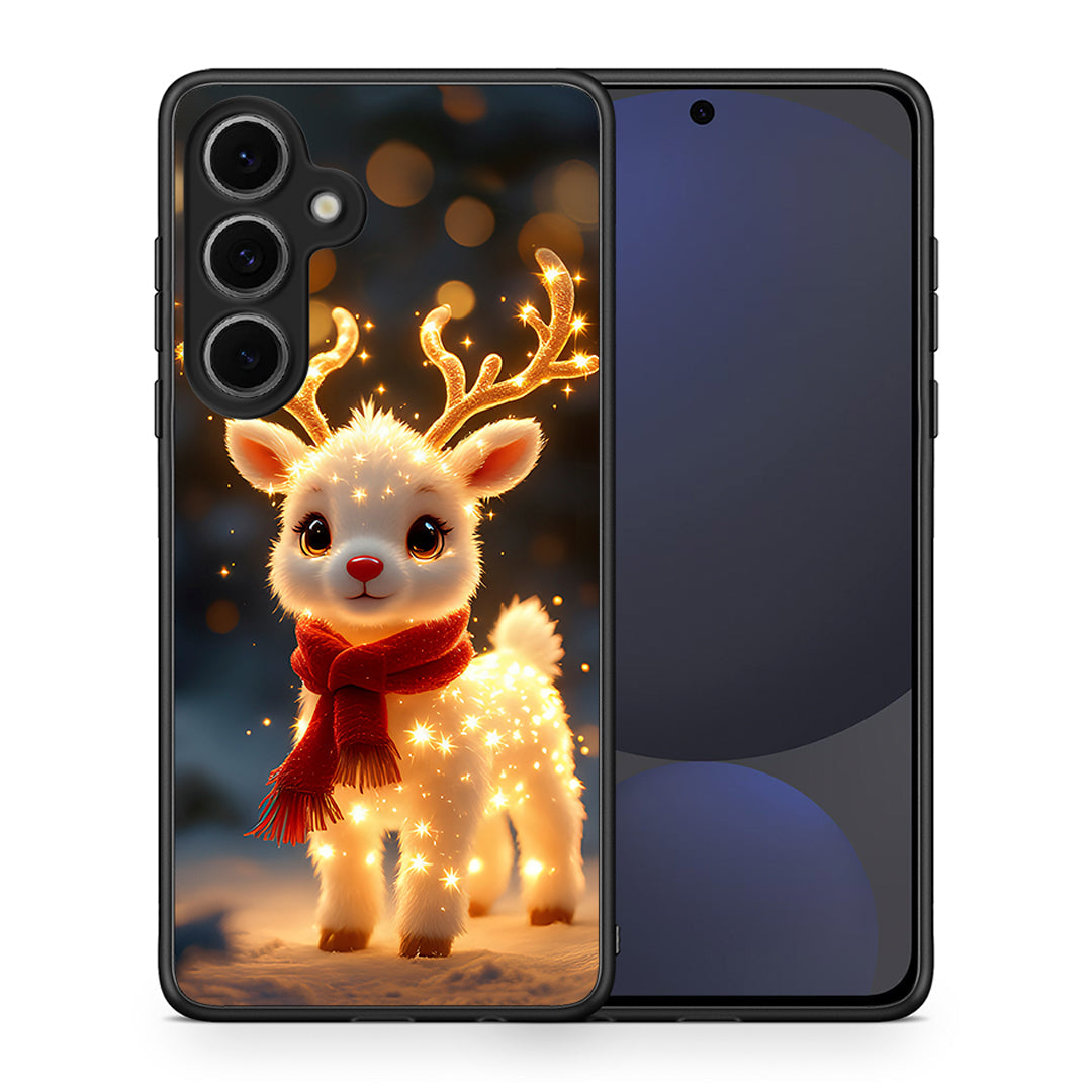 Θήκη Samsung Galaxy S24 FE Christmas Cutie από τη Smartfits με σχέδιο στο πίσω μέρος και μαύρο περίβλημα | Samsung Galaxy S24 FE Christmas Cutie case with colorful back and black bezels