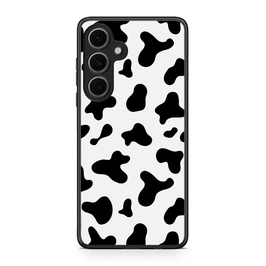 Samsung Galaxy S24 FE Cow Print θήκη από τη Smartfits με σχέδιο στο πίσω μέρος και μαύρο περίβλημα | Smartphone case with colorful back and black bezels by Smartfits