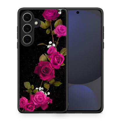 Θήκη Samsung Galaxy S24 FE Red Roses Flower από τη Smartfits με σχέδιο στο πίσω μέρος και μαύρο περίβλημα | Samsung Galaxy S24 FE Red Roses Flower case with colorful back and black bezels